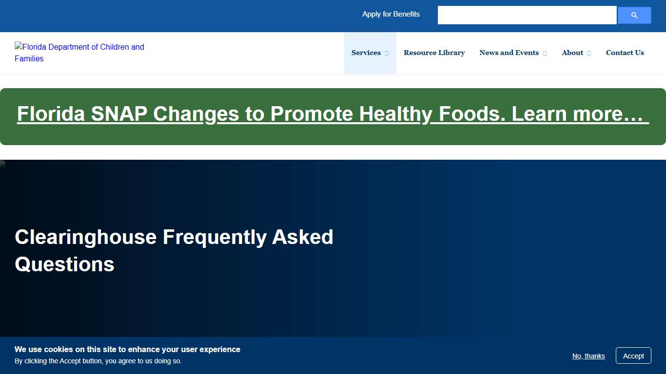 Frequently Asked Questions for Clearinghouse | Florida DCF