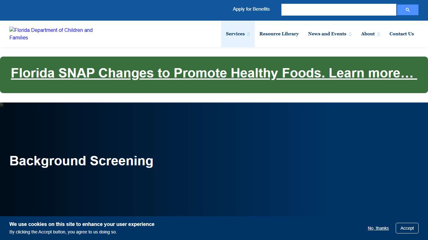 Background Screening | Florida DCF